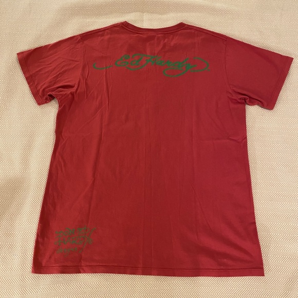 Vintage Ed Hardy by Christian Audigier Jewel Crystal Skull & Wings T Shirt - Picture 15 of 15